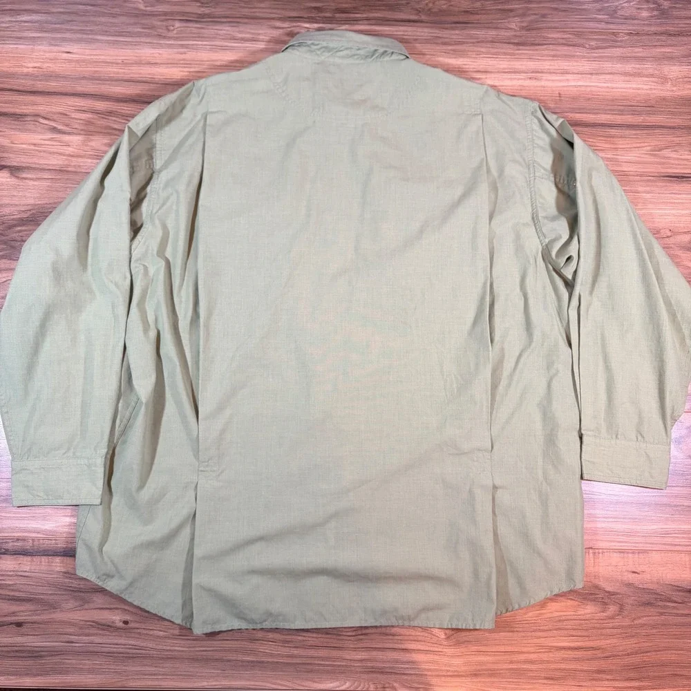 Orvis Buzz Off Insect Shield Shirt Mens XL Sage Green Long Sleeve Fishing Hiking - Picture 8 of 9